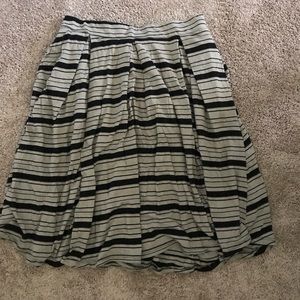Olive green and black stripe lularoe Madison skirt